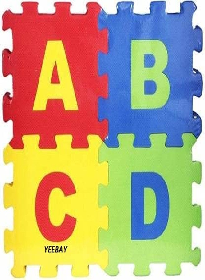 YEEBAY 36 Pieces Mini Puzzle Foam Mat for Kids, Interlocking Learning Alphabet and Number Mat for Kids - Multi-Color (Large) - Image 1